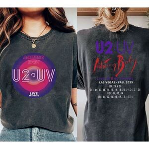 U2 Achtung Baby Sphere Las Vegas 2023 2 Sided Fan T-Shirt